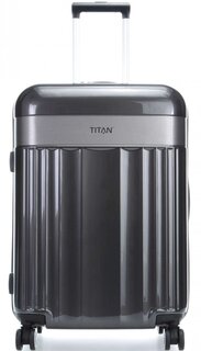 Середня пластикова валіза 69 л Titan Spotlight Flash, антрацит